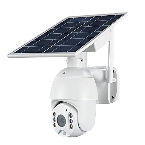 Alptop 100% Wire-Free Wireless Rechargeable Battery Solar Powered Outdoor 1080P Pan Tilt WiFi Security Camera PIR Motion Recording Two-Way Audio IP65