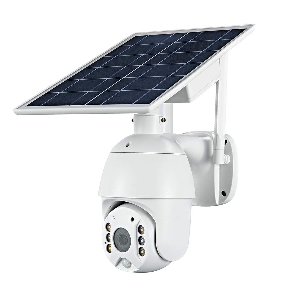 Alptop 100% Wire-Free Wireless Rechargeable Battery Solar Powered Outdoor 1080P Pan Tilt WiFi Security Camera PIR Motion Recording Two-Way Audio IP65
