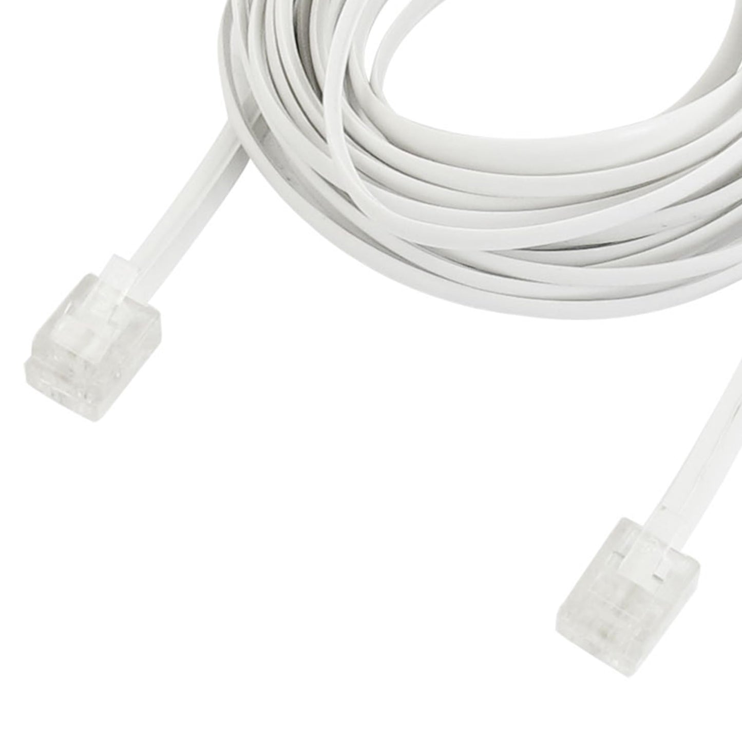 uxcell RJ11 6P2C Male Plug Telephone Line Cable, 16 Foot 5M Modular Conductor Phone Wire Double Ends for Landline, Telephone, Fax, Modems, Answering