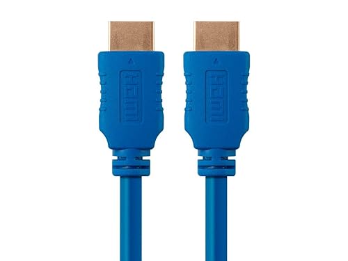 28AWG High Speed HDMI Cable w/Ferrite Cores, Blue (6 feet)