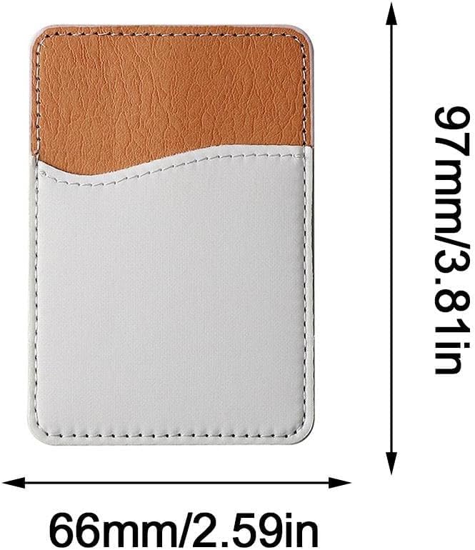 Black Adhesive for Phone Wallet Card Holder for Phone Case, Imitation Leather Pu for Phone Card Holder Adhesive Stick on Credit Card Pocket for Back