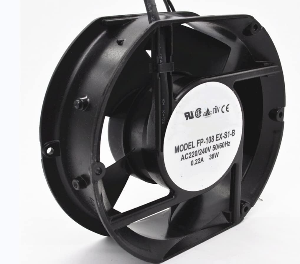 FP-108 EX-S1-B AC 220/240V 0.22A 38W 172X150X51MM 2-Wire Cooling Fan