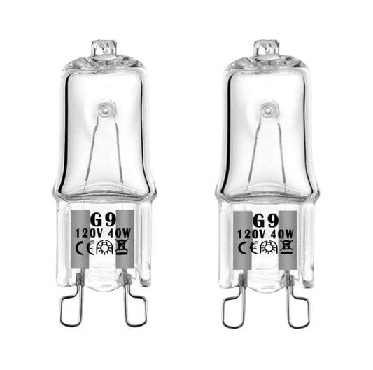 (2 PCS) WB25T10102 Lamp Halogen Bulb G9 fits for GE Electrolux Kenmore Range/Stove/Oven Light Bulb -Replace 318946400 3025992 WB08T10045 WPW10571723
