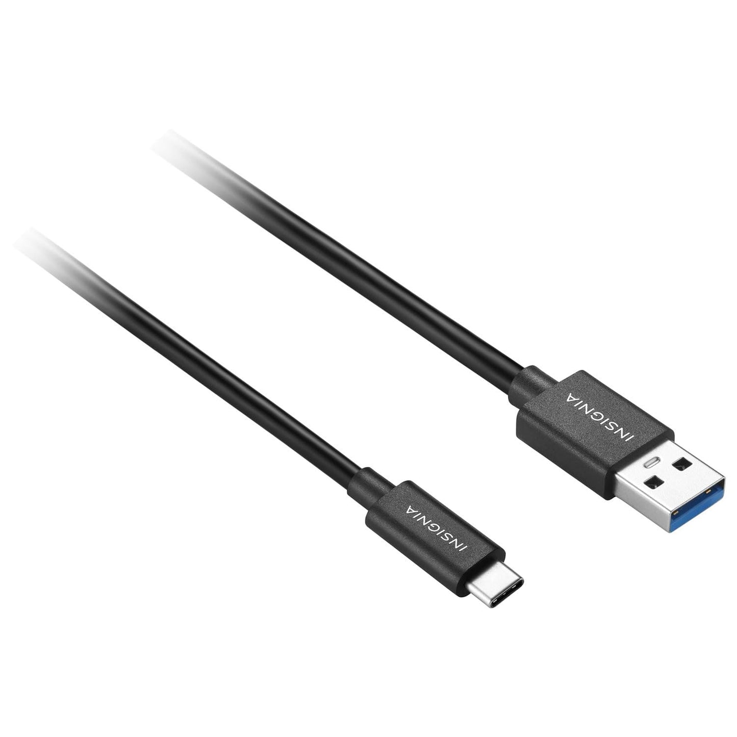 INSIGNIA USB Cables, 20Gbps High-Speed Charging & Data Sync, Braided Nylon, Compatible with MacBook, Laptop, iPhone, iPad, Android (3.3 ft (Black)