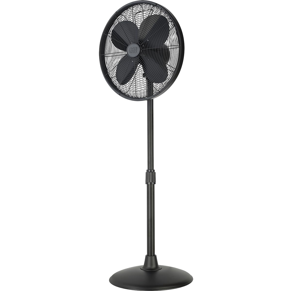 Good Housekeeping (92654-MB) All-Metal 16" Living Dining Conference Room Pedestal Stand Fan with Wide Oscillation, 3-Speed Settings & Weighted Base