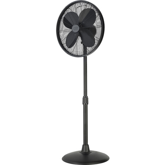 Good Housekeeping (92654-MB) All-Metal 16" Living Dining Conference Room Pedestal Stand Fan with Wide Oscillation, 3-Speed Settings & Weighted Base
