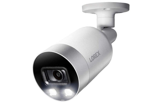 Lorex E891AB Indoor/Outdoor 4K Ultra HD Smart Deterrence IP Security Bullet Camera, 150ft IR Night Vision, Color Night Vision, Audio, Only Camera No