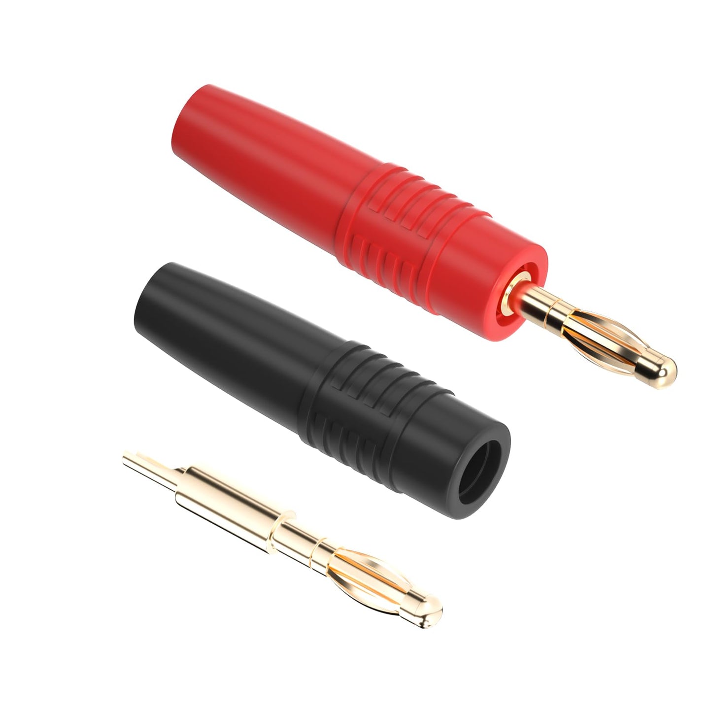 Goupchn 4mm Banana Plug Male Connector Gold Plated Solder Type Adapter 8PCS for DIY Electrical Testing