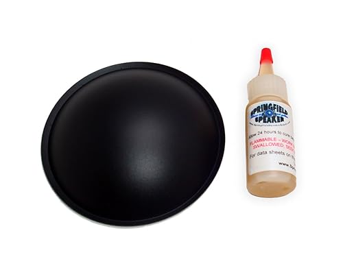 Springfield Speaker 4.5" Poly Speaker Dust Cap Kit - with Adhesive - Compatible with Klipsch KLF-30, Many More