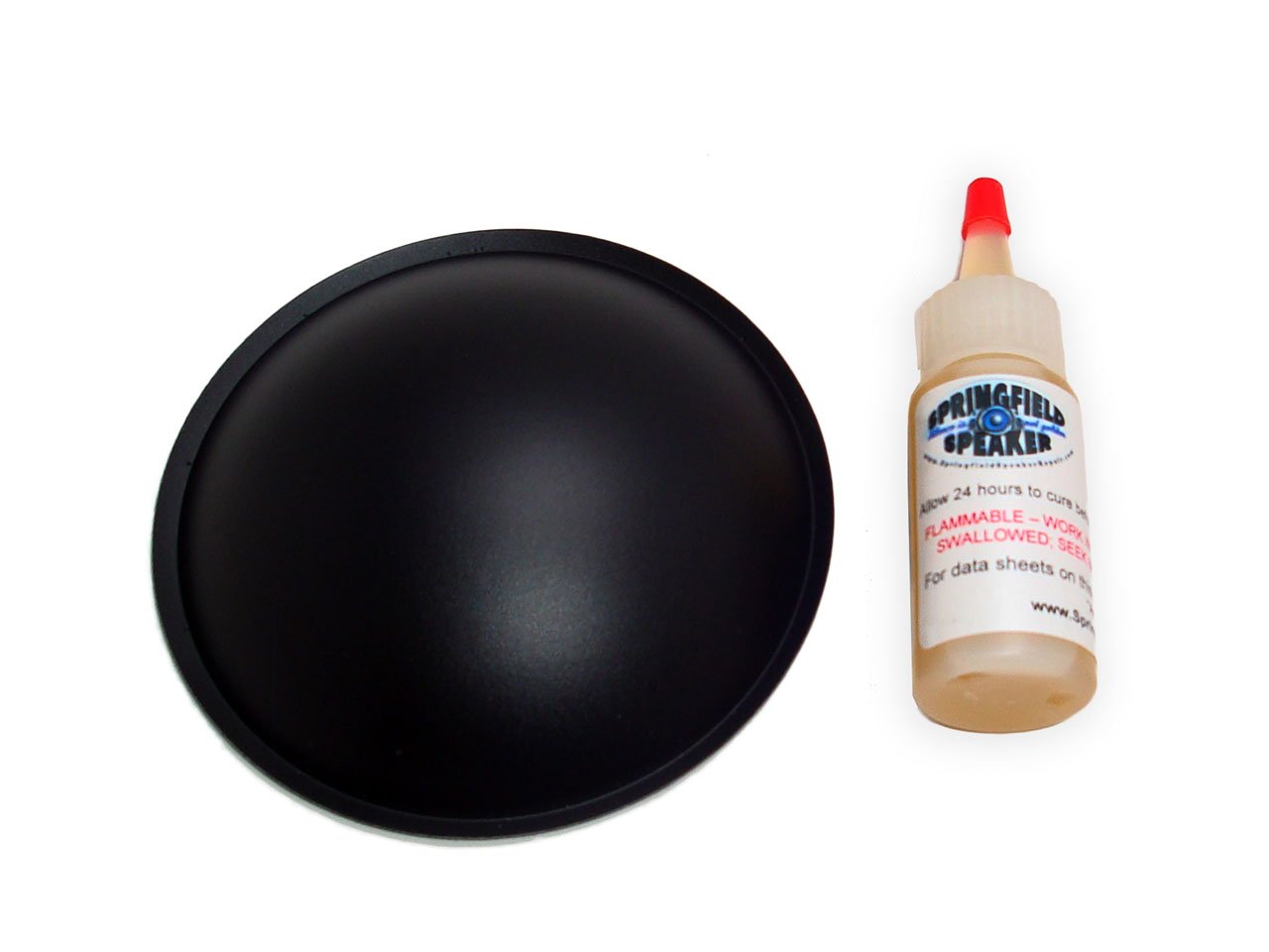 Springfield Speaker 4.5" Poly Dome Speaker/Subwoofer Dust Cap Kit - with Adhesive - Compatible with Voice Coils up to 3" in Diameter