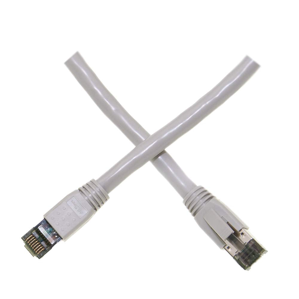 CableWholesale Cat8 S/FTP Shielded Ethernet Cable, 40Gbps, 2 ft, Gray
