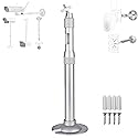 FINXRoll 11.81"-23.62" Silver Telescopic Security Camera Mount, Multi-Angle Wall/Ceiling Bracket for Arlo/Amcrest/Wansview