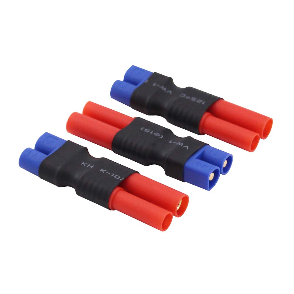 BDHI 3pcs No Wires Adapters: EC3 Male to HXT 4mm with Housing Connector Adapter(B103-3)