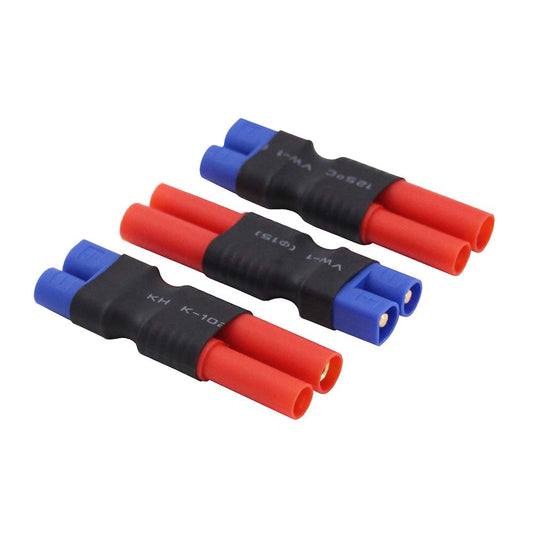 BDHI 3pcs No Wires Adapters: EC3 Male to HXT 4mm with Housing Connector Adapter(B103-3)