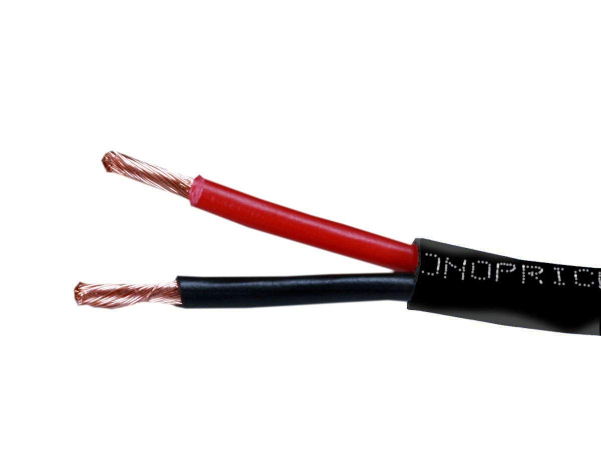Monoprice Speaker Wire, CL2 Rated, 2-Conductor, 18AWG, 50ft, Black