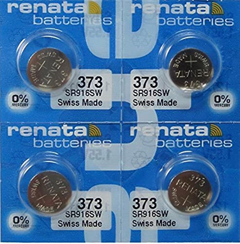 Renata 4 373 Button Cell Watch 0% Hg Mercury Free Batteries