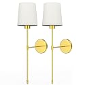 Sconces Wall Decor Set of 2 for Bedroom Living Room, Gold