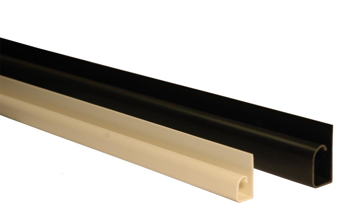 Electriduct Large Hook Channel Cable Raceway Desk Cord and Wire Organizer - 45 Inch - Ivory