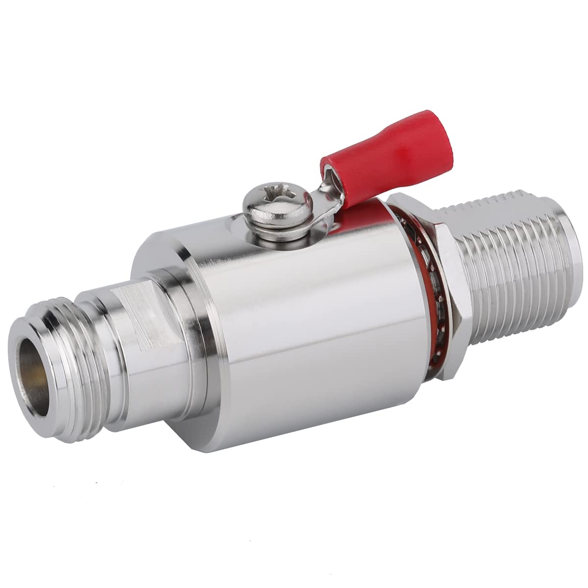 Riotaxy Lightning arrestor N Female to N Female Bulkhead Lightning Surge Protector IP67 with 90 V Gas Tube 50 Ohm DC-3GHz