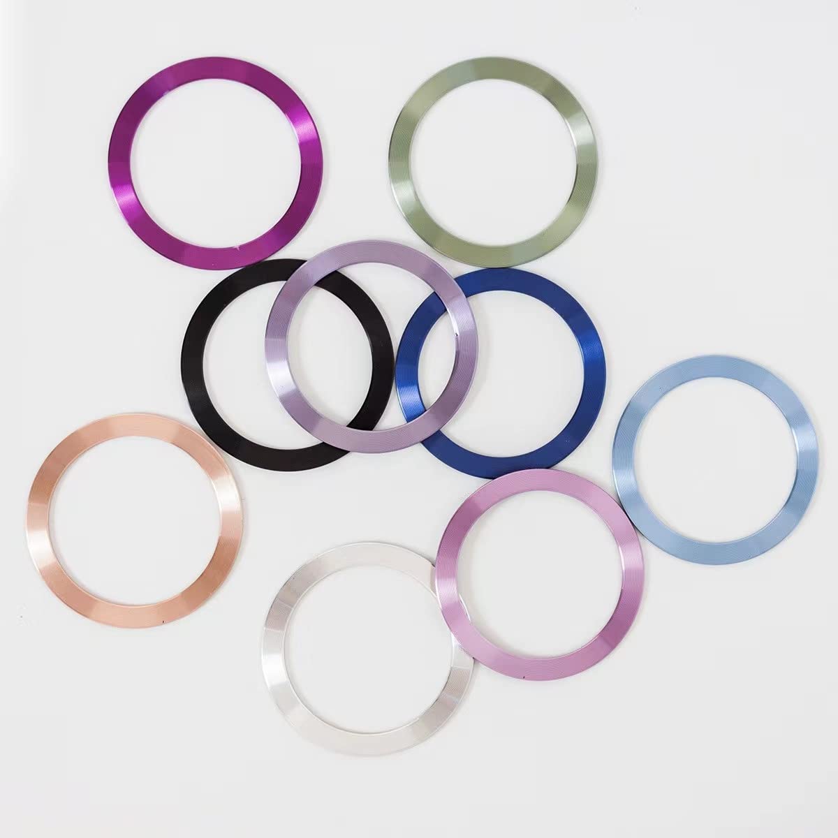 SALEX Compatible with Magsafe Magnetic Rings 4 Pack Set - Metal Rings for Cell Phone Case - Gold Round Magnet Sticker - Add to Any Case - Replacement