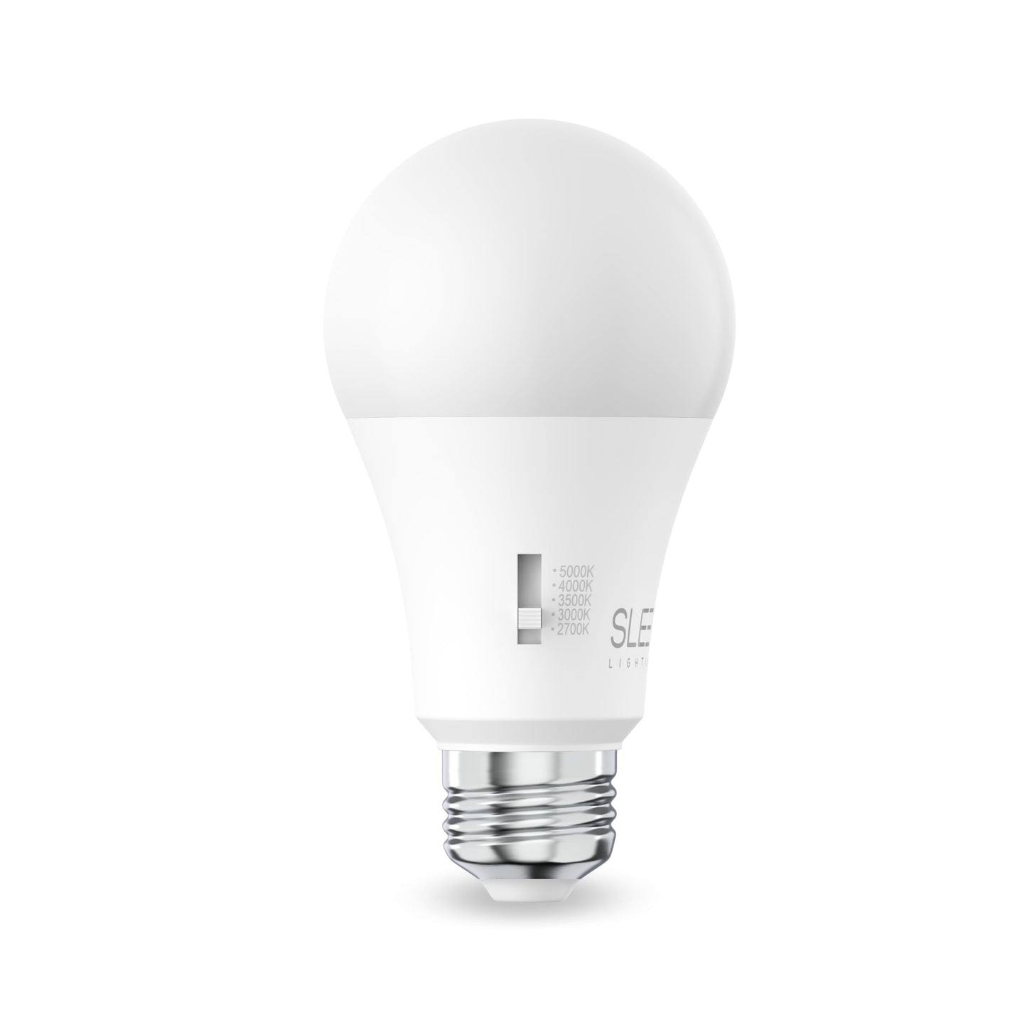 SLEEKLIGHTING A19 40W Equivalent 5.5 Watt LED Bulb, 5 CCT (2700K, 3000K, 3500K, 4000K, 5000K) 450 Lumens, Dimmable, Energy Star, E26 Base - (4 Pack)