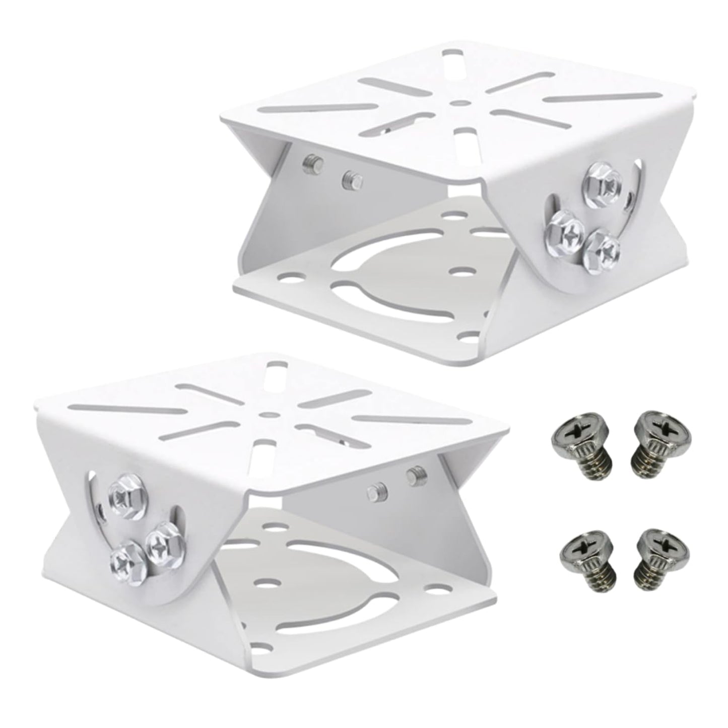 Coolotic 2-Set CCTV Security Camera Universal Pole Mounting Mount Bracket Adapter for PTZ Dome Surveillance Camera (2X 2D Mount Adapter)