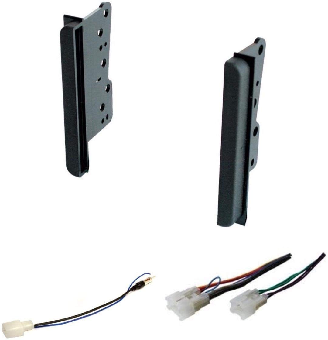 Premium Double Din Car Stereo Dash Install Kit, Wire Harness, Antenna Adapter -Made for Scion: 2013-2016 FR-S, 2014-2015 tC, 2013-2015 Subaru BRZ, Made for 2011-2014 Toyota FJ Cruiser