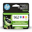 HP 962 Cyan, Magenta, Yellow Ink Cartridges | Works with OfficeJet 9010, 9020 | Eligible for Instant Ink | 3YP00AN