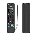 Voice Remote Cover, Silicone Remote Case Compatible with Insignia Firetv Omni Series or TV 4-Series, Lightweight Anti Slip Shockproof Remote Cover