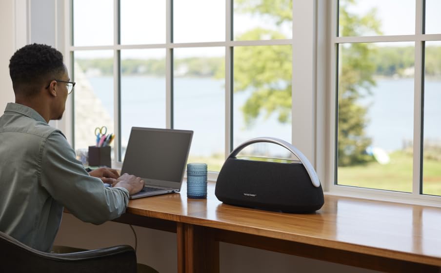 Harman Kardon Go + Play 3 - Portable Bluetooth speaker with superior sound and 8 hours playtime, USB Charging, Auto self tuning, Dual far-field