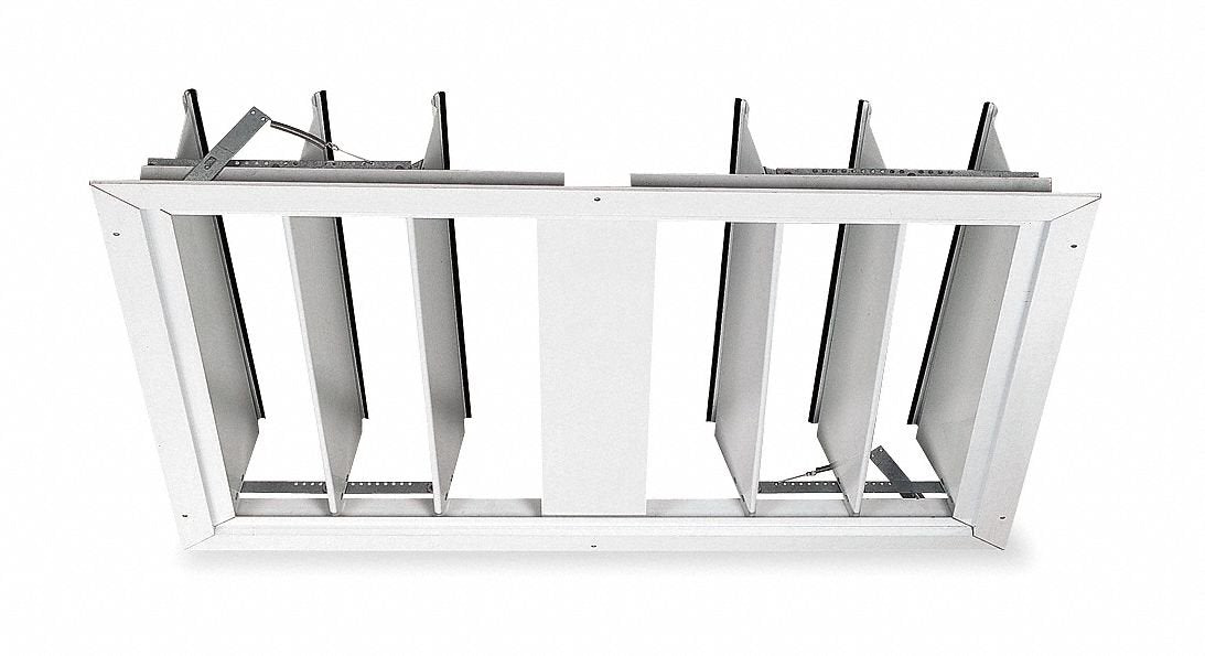 Dayton 24" Whole House Fan Economy Ceiling Truss Shutter/Ceiling Shutter, 24" x 30" Opening Required