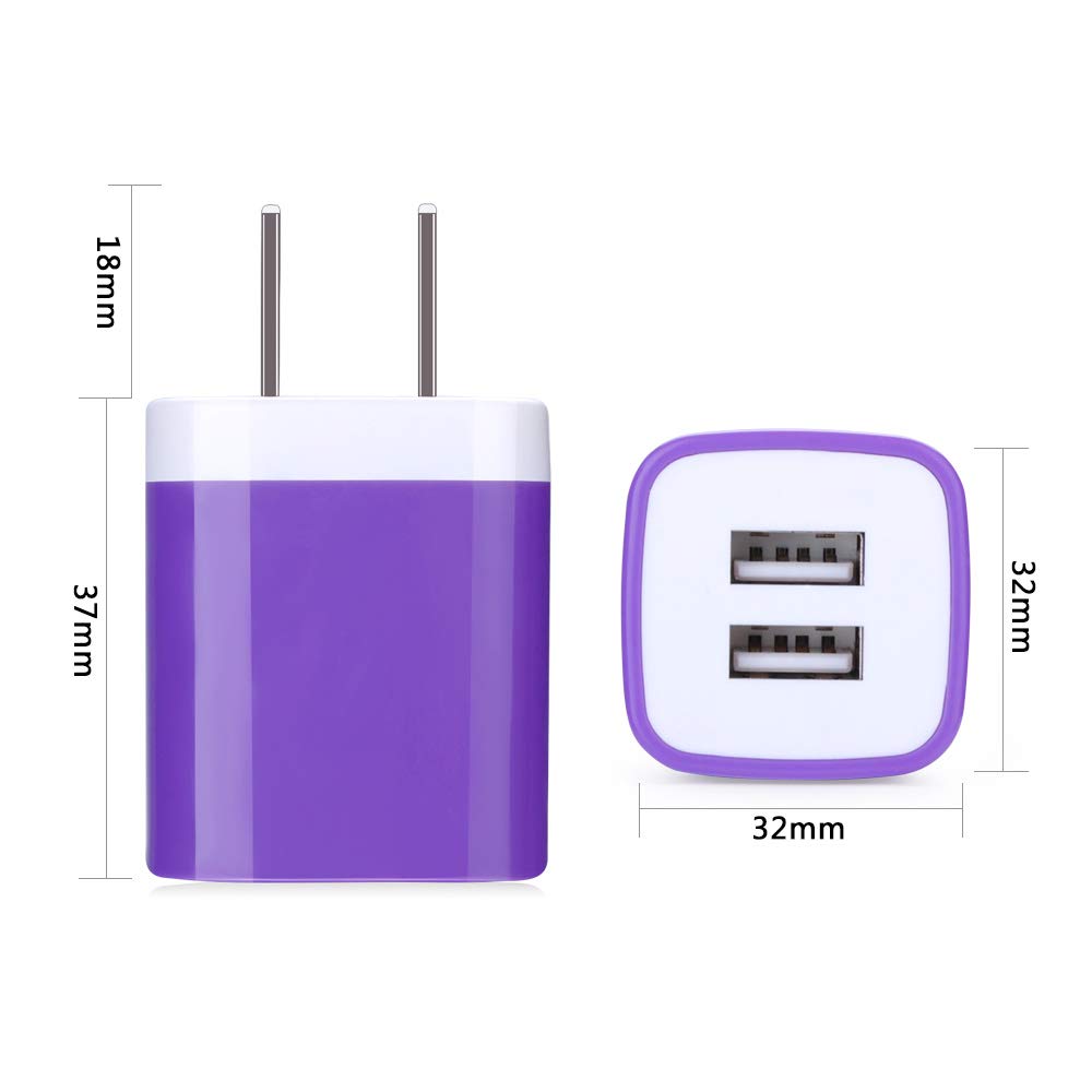 USB Charger Plug,Wall Charger,Charging Block,5Pack 2.1A Portable Power Cube Charger Adapter Compatible for iPhone 17/16/15/14/13/12/11 Pro Max/Xs
