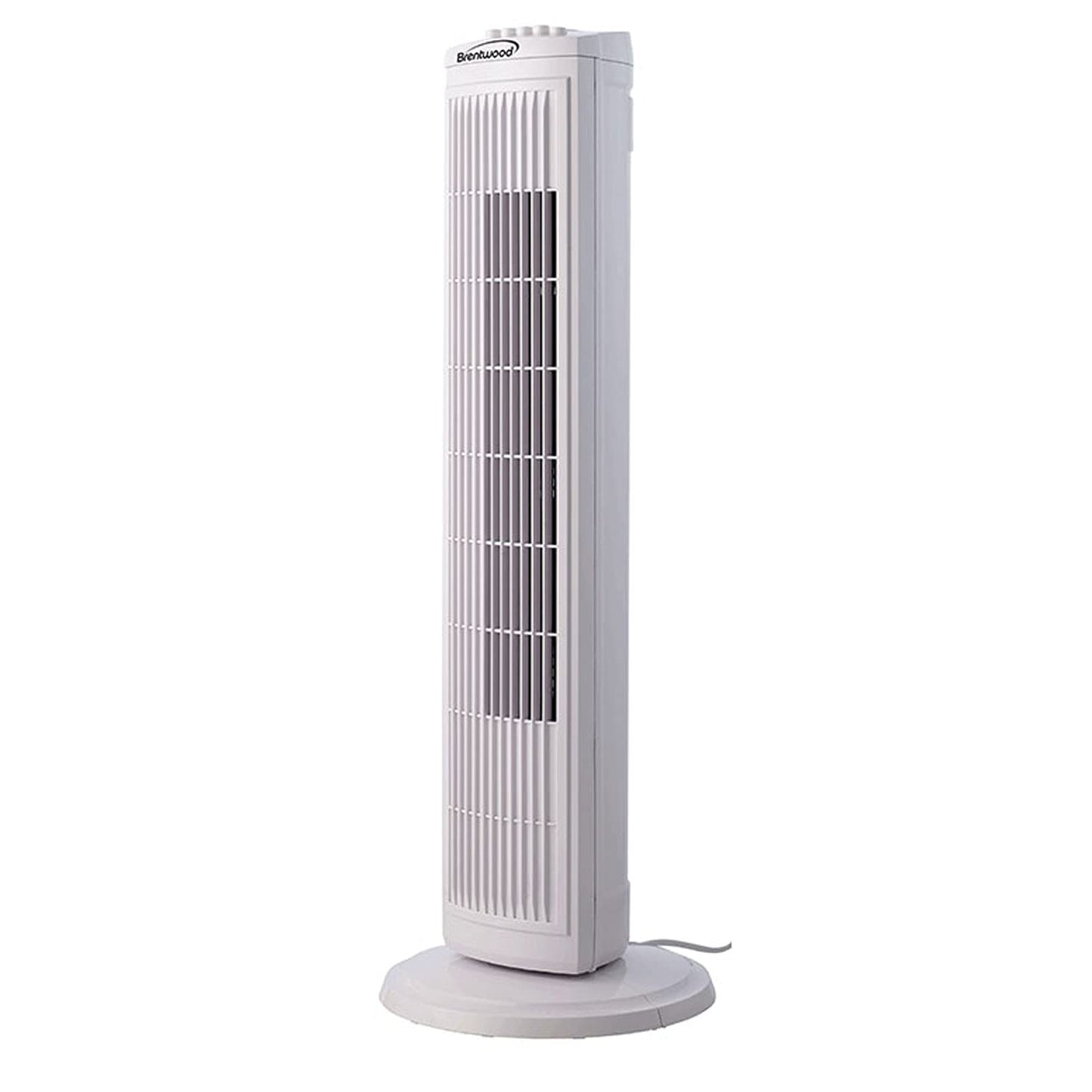 Brentwood Kool Zone F-30TW Oscillating Tower Fan,3-Speed 30-inch,White