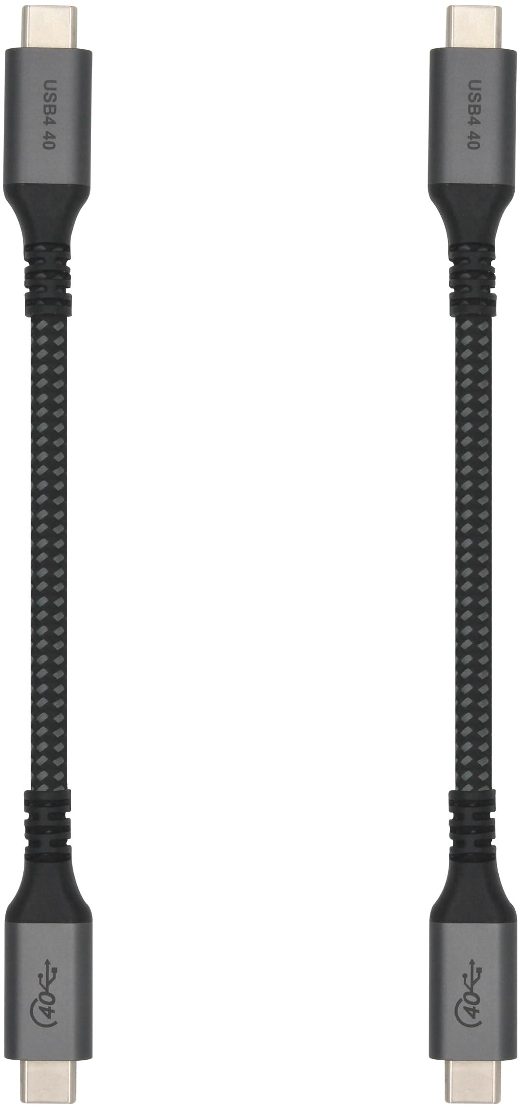 Vebner 6-Inch Extra Short USB4 Cable - 40Gbps Supports 100W (20V, 5A) Charging - Compatible with Thunderbolt 3 and USB-C (2-Pack)