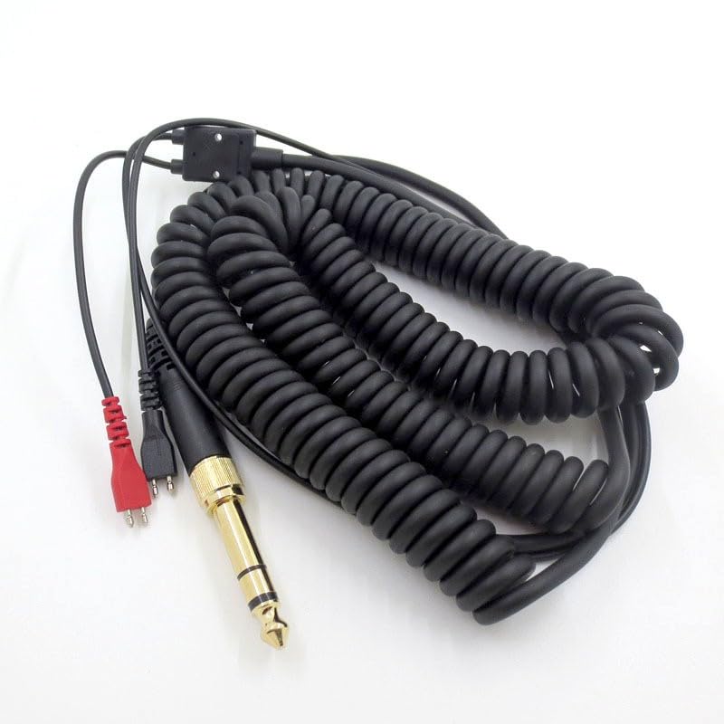 V-MOTA Pro Audio HD 25 Spring Coil Cable Extension Cord with 6.35mm Adapter Compatible with Sennheiser HD 25 Aluminium,HD25-1 II,HD 450 II,HD 480…