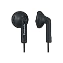 Panasonic Stereo Earbud Headphones with Comfortable, Clear, and Powerful Sound. Includes 3.9 ft Cord with Miniplug 3.5mm Headphone Jack - RP-HV096-K