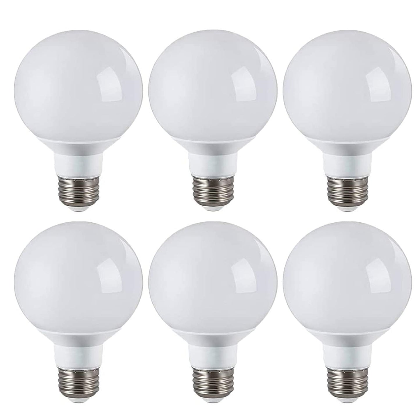 Lxcom Lighting G60 LED Light Bulb 3W Globe Bulbs 25W Incandescent Bulb Equivalent E26/E27 Base Warm White 3000K 300LM LED Small Vanity Light