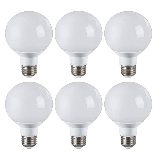 Lxcom Lighting G60 LED Light Bulb 3W Globe Bulbs 25W Incandescent Bulb Equivalent E26/E27 Base Warm White 3000K 300LM LED Small Vanity Light