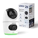 Lorex 2K Dual Lens Indoor Wi-Fi Security Camera | Auto-Tracking | 360° Pan-Tilt | Person & Pet Detection | IR Night Vision | 2-Way Talk | Call Button