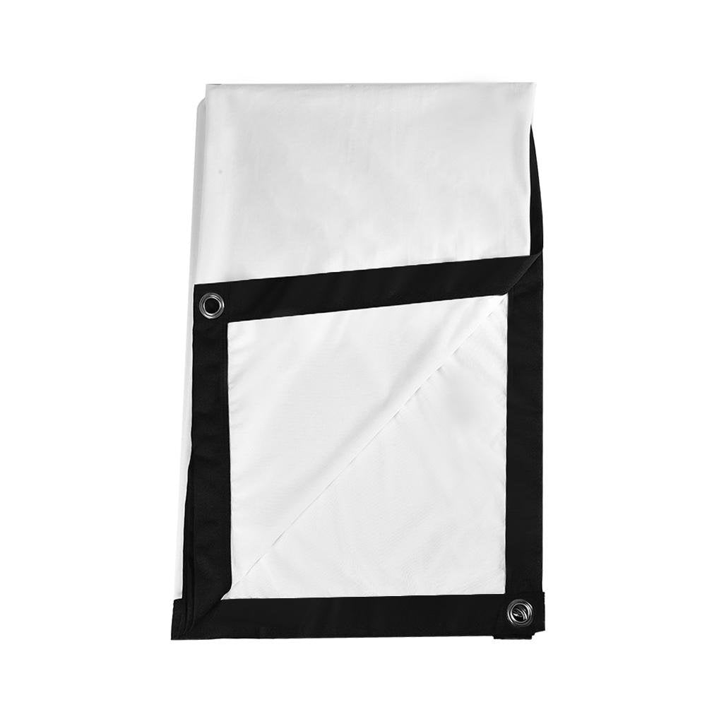 16:9 Portable Projection Screen, Foldable Noncrease Projector Curtain Screen Support Double Sided Projection for Home Theater, Openair Cinema(60 inch)