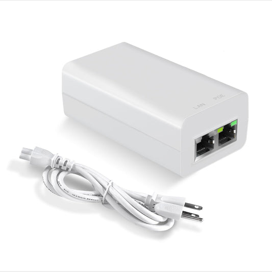 10Gbps PoE+ Injector 30W IEEE802.3at/af Compliant, Supplies PoE(15.4W) or PoE+(30W) Power Over Ethernet Distances Up to 328ft, PoE Injector Adapter