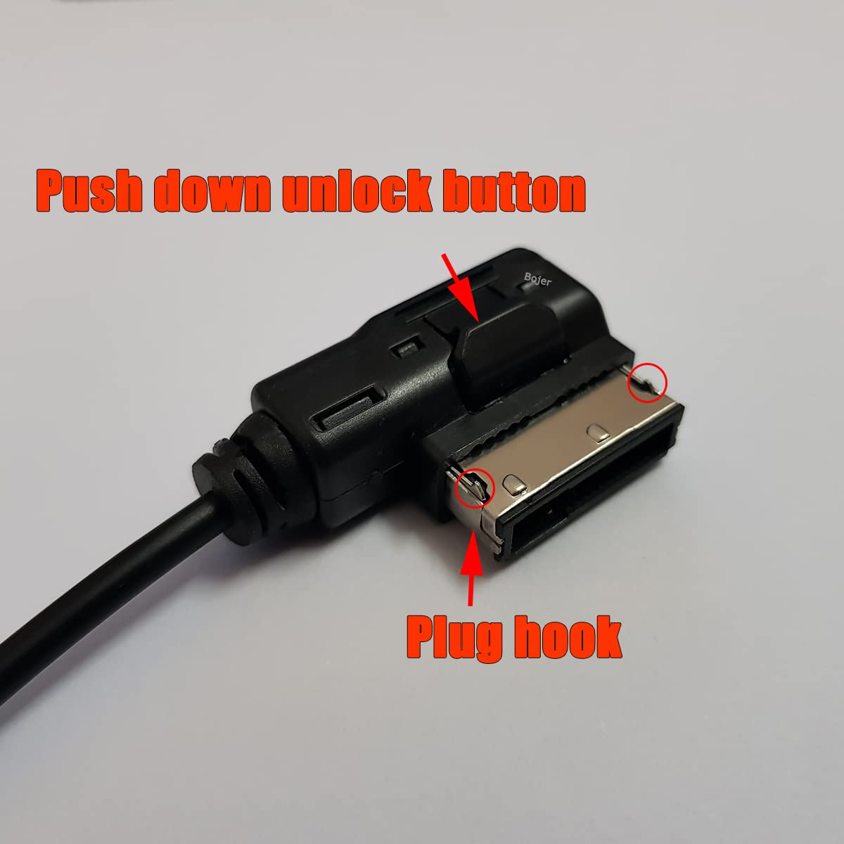 Bojer AMI MDI MMI to AUX 3.5 Cable Audio Music Interface Adapter MP3 Jack Compatible with Audi A3 A4 A5 A6 A8 Q5 Q7 R8 TT VW Jetta Passat GTI GLI CC