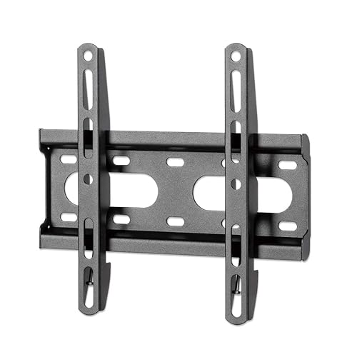 Manhattan 462259 TV Wall Mount for TVs from 23 to 42 Inches (Screen Diagonal), VESA up to 200 x 200, Distance from Wall Only 2.5 cm, Max. 45 kg, Black