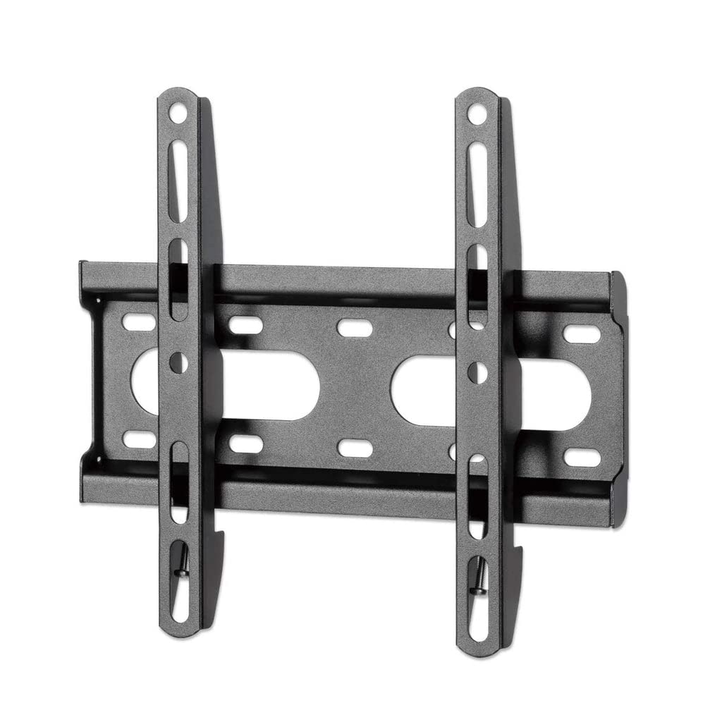 Manhattan 462259 TV Wall Mount for TVs from 23 to 42 Inches (Screen Diagonal), VESA up to 200 x 200, Distance from Wall Only 2.5 cm, Max. 45 kg, Black