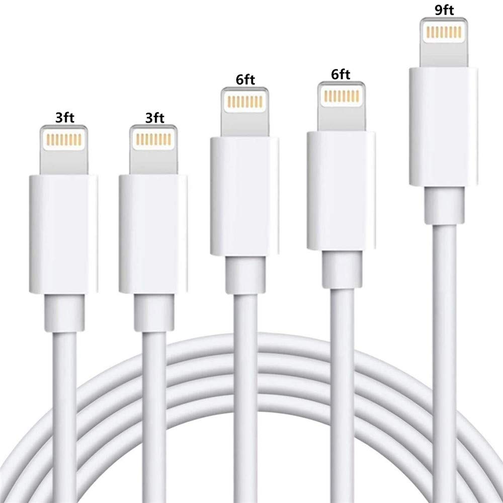 iPhone Charger Cable SHARLLEN Lightning Cable Mfi Certified 5Pack(3ft/3ft/6ft/6ft/10ft) USB Fast Long iPhone Charging Cords Compatible iPhone…
