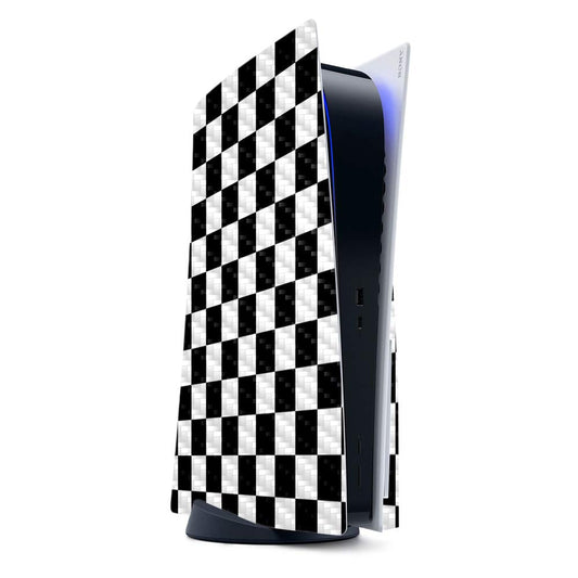 MightySkins Carbon Fiber Gaming Skin for PS5 / Playstation 5 - Check | Durable Textured Carbon Fiber Finish | Easy to Apply and Change Style | Made in