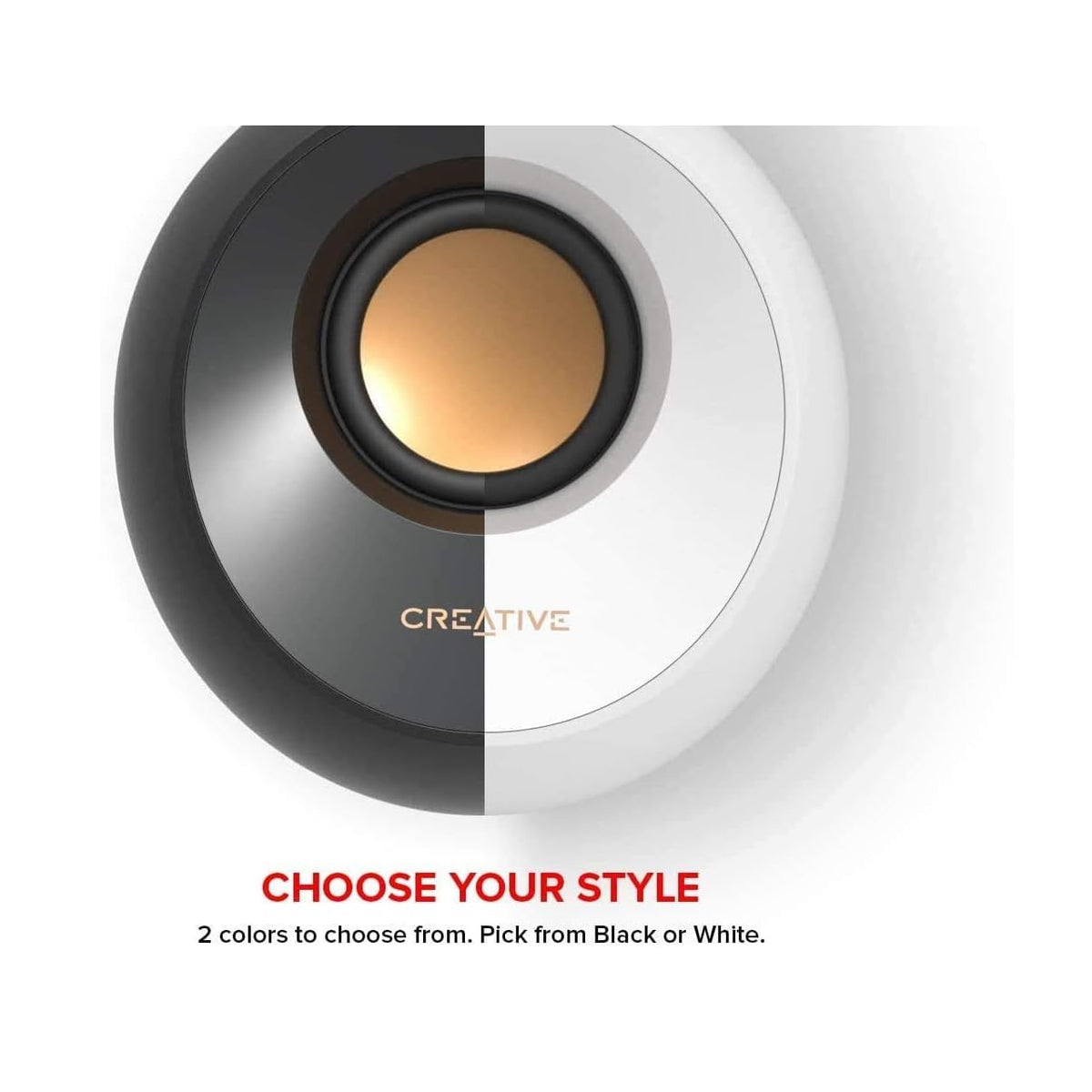 Creative Pebble 2.0, USB Desktop Stereo Speakers for PC/Laptop, Black