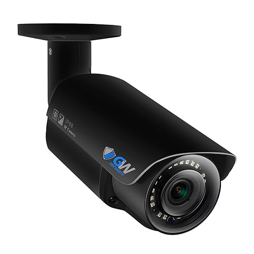 GW Security 8MP 4K H.265 UltraHD 3840 x 2160P PoE Outdoor Microphone Security IP Grey Bullet Camera with 2.8-12mm Motorized Zoom Lens (GW7051MMIC)