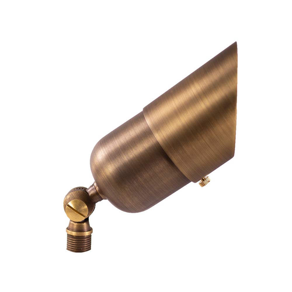 Lumen Logic 12V LogiSpot Brass Outdoor Spotlight (Bronze) for Low Voltage Landscape Lighting of Yard, Lawn, Garden, Patio, Trees & House