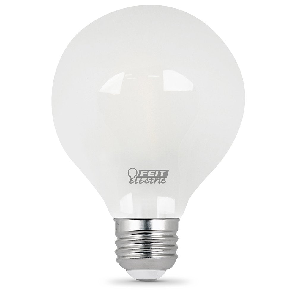 Feit Electric - Decorative Frost Glass Filament LED Dimmable 40W Equivalent Daylight (5000K) G25 Globe Light Bulb (BPG2540/F/850/LED)